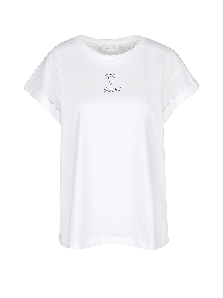 RICH & ROYAL T-Shirt Boyfriend Sparkle weiß | S